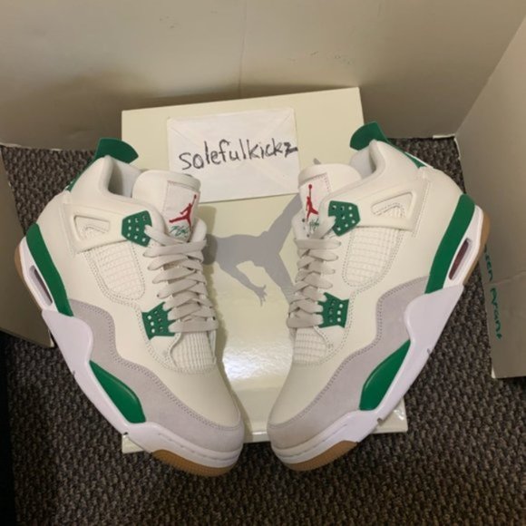 Nike SB x Air Jordan 4 Retro SP Sail/Neutral Grey/Pine Green/White DR5415-103 DS main image 5